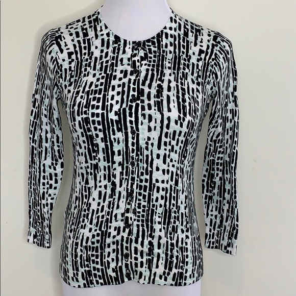 LOFT Sweaters - Loft Splattered Blocks Knit Cardigan (S12)